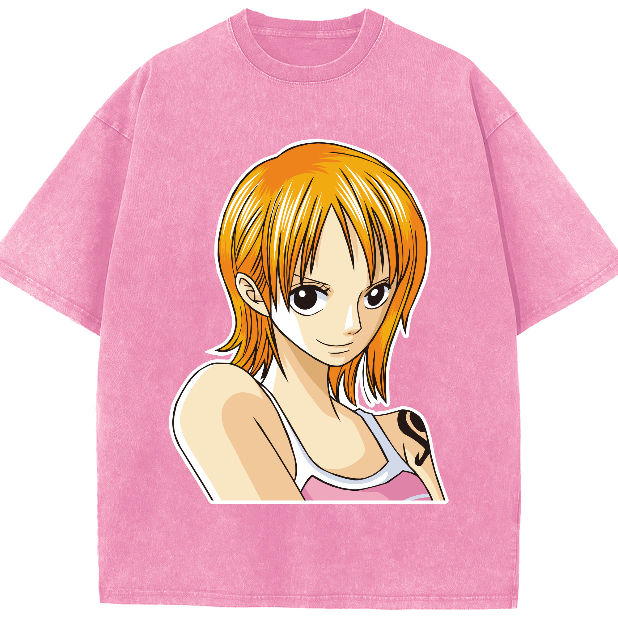 ワンピース ナミ ONE PIECE Nami 綿100% ヴィンテージ風 半袖Tシャツ（フロントプリント）